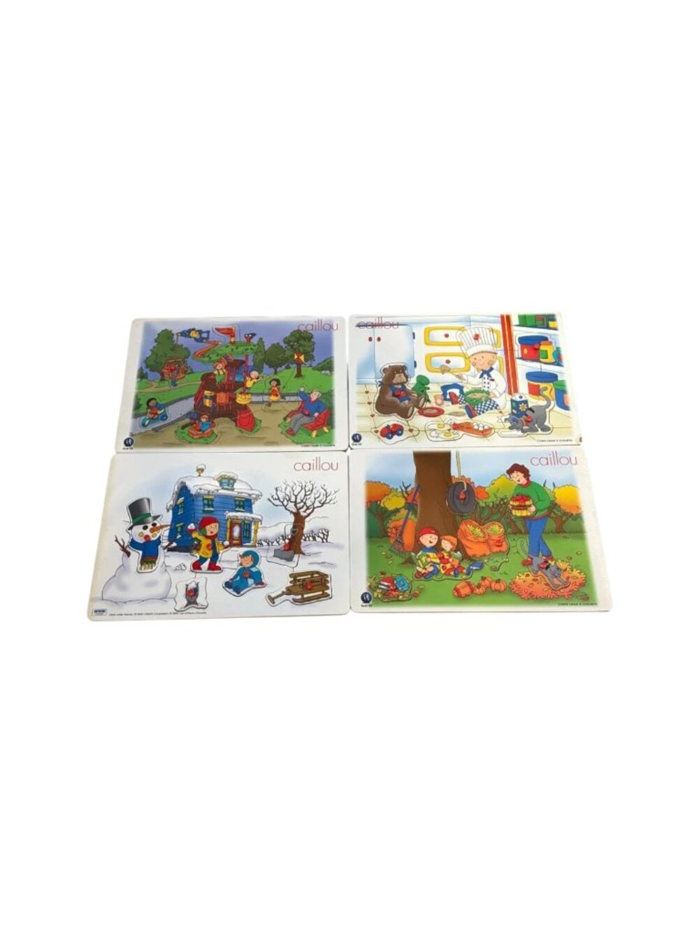 Irwin Caillou‎ Puzzles Lot 4 Fall Winter Kitchen Park Wood Knobs Vintage 2002